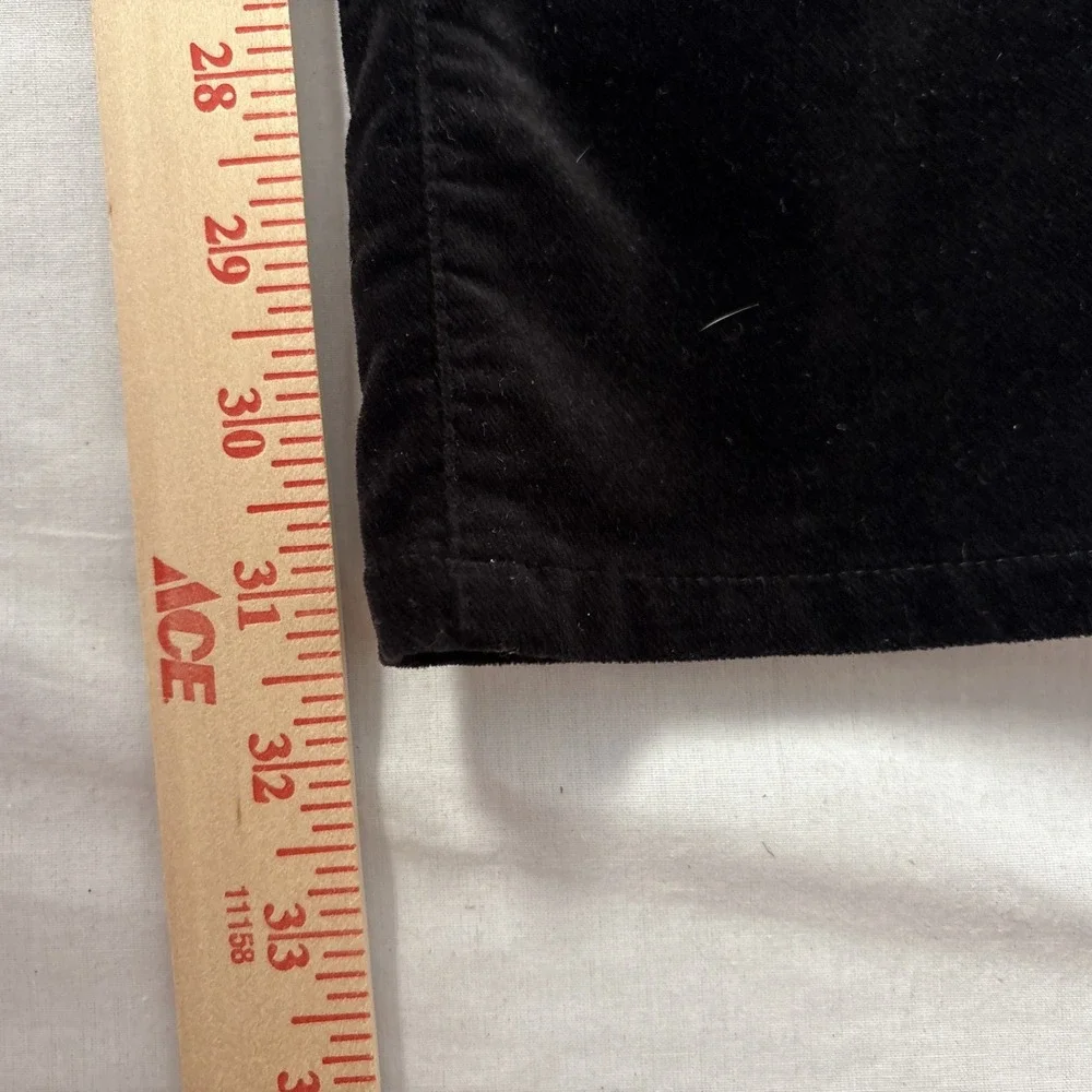 VTG Christopher & Banks Women’s Pants Size 10 Black Velvet Feel 5 Pockets 34x31